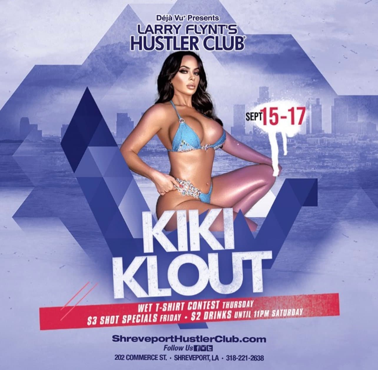 Kiki Klout Heads to Shreveport, LA to Feature at Larry Flynt’s Hustler Club.