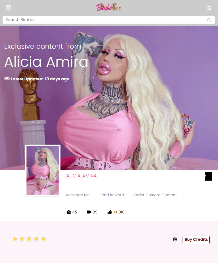 Bimbo Eruption! Alicia Amira's BimboFans Goes Live! 