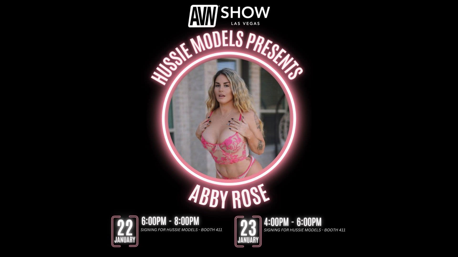 Abby Rose to Sign at Hussie Models Booth During AVN Show