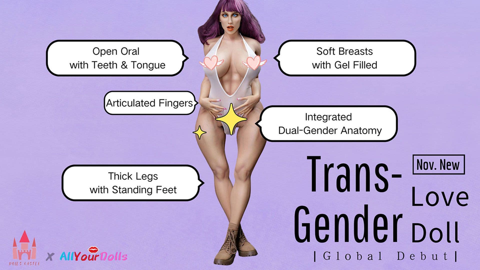 AllYourDolls Introduces Dolls Castle’s Transgender and Animal Furry Love Dolls